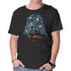Unisex Crew Neck T-Shirt Starry Empire Night Graphic Short Sleeve Casual Tee
