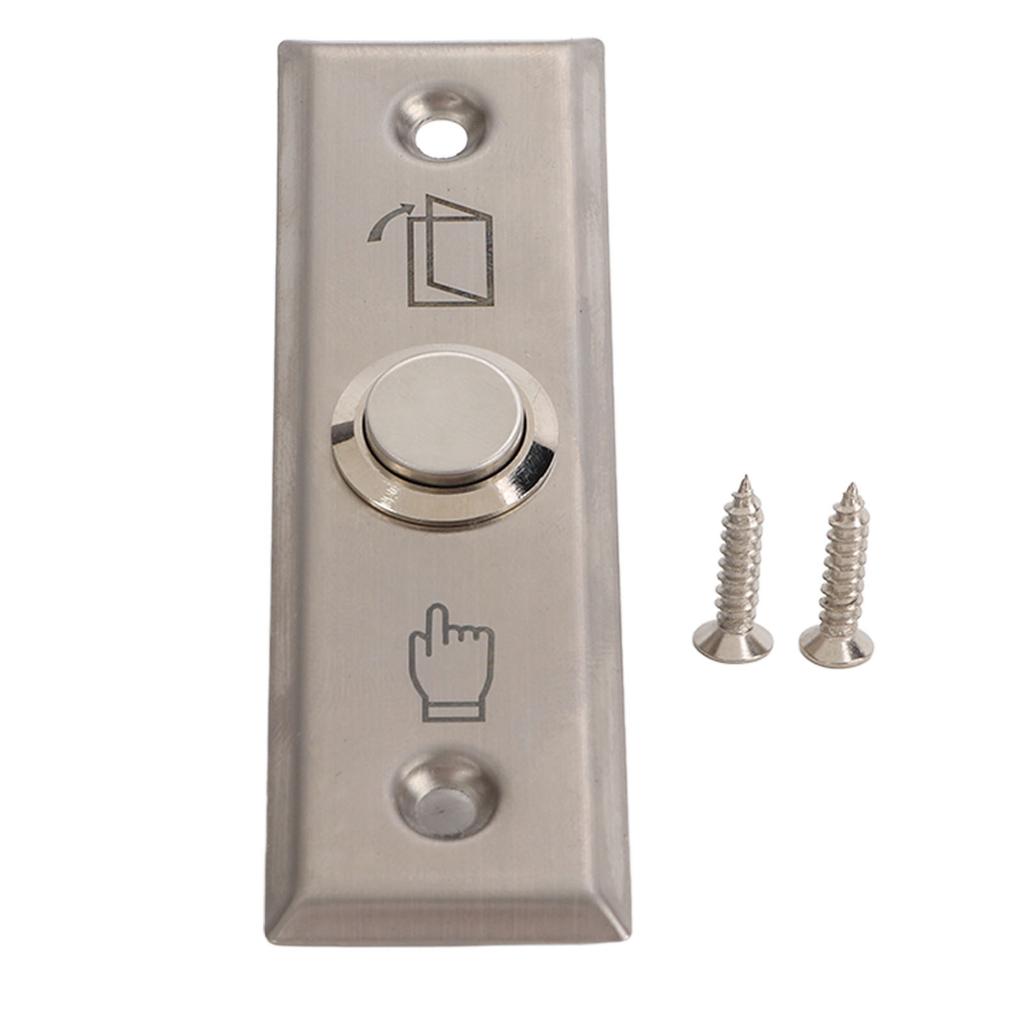 Door Access Control Switch Exit Press Button Stainless Steel Brushed Automatic Reset for Indoor