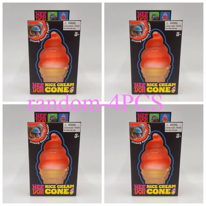 Ice Cream Cone Squishy Stress Ball - NeeDoh Style Slow Rebound Fidget Toys  Playsets,Anxiety Relief Sensory Toys  Playsets for Kids Adults Party Favor