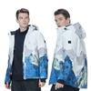 VEROMAN Snowboard and Ski Wear Water Resistant to Snowy Mountain Sizes and Set, 20,000mm, Pattern, S-XXL, Men's Women's (XL, White)