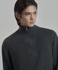 WORK ON BODY OFF Ruga Semi-Overfit Half Zip-Up Knit [Charcoal]