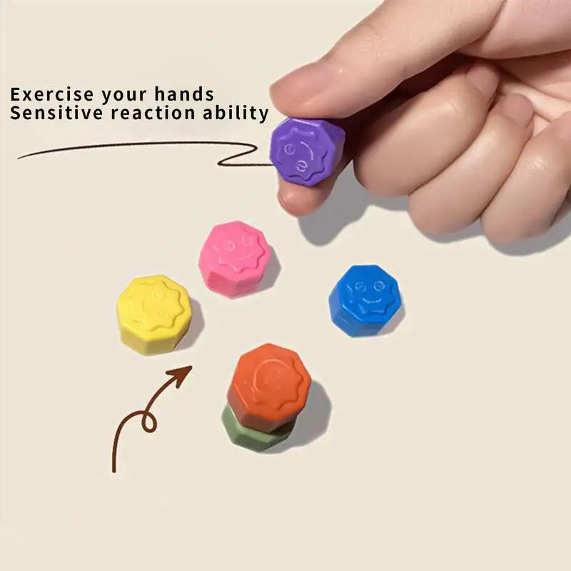 6/12PCS Korea Traditional Play Game Gonggi Jack Stone Pebbles Set Box Exercise Colorful Fun Stress Relief Toy