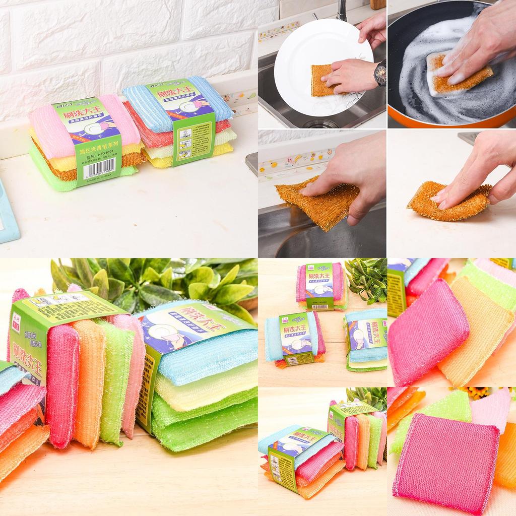 Versatile Dishwashing Brush For Effortless Cleaning With Soft Scouring Pad Design