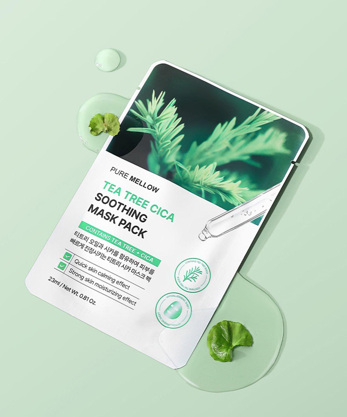Tea Tree Cica Soothing Mask Pack (10 Sheets)