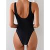 Bow Color Block Sports One Piece Swimwear V Neck Female Bathing Suits Women'S Triangle Bikini Monokini Swimsuit Beachwear