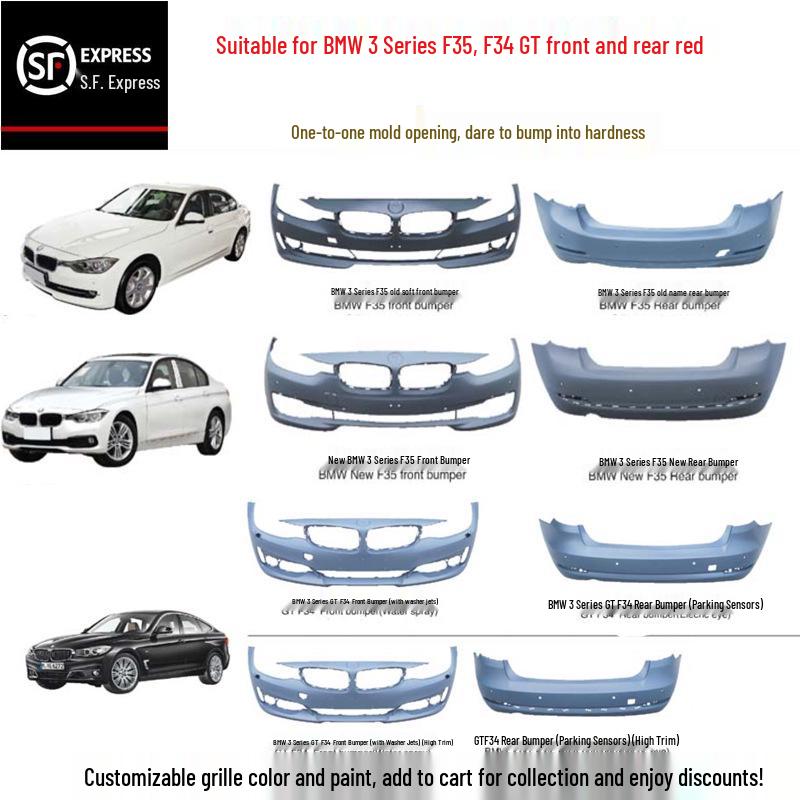 Compatible with BMW 3 Series Front & Rear Bumpers for E46, E90, F35, 316, 318, 320, 323, 325, 328, 330i - New & Old Models.