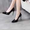 Four Seasons Patent Leather Sexy Women's Shoes Fashion Pointed Tip Thin Heel Temperament High Heels Fairy Style Simple Single Shoes