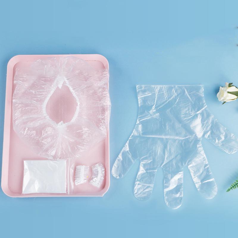 4-In-1 Hair Dye Tool 25Pcs Disposable Hair Dyeing Kit 4-Piece Set Cape Overcoat Earmuffs Shower Cap Gloves And Protective Gear