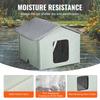 Heated Cat House Foldable Kitty Shelter with Heated Pad Green Middle