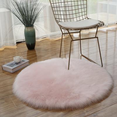 Round Plush Imitation Wool Carpet for Home Decor Multi-color Washable Blanket Bedside Coffee Table Mat Living Room Decoration
