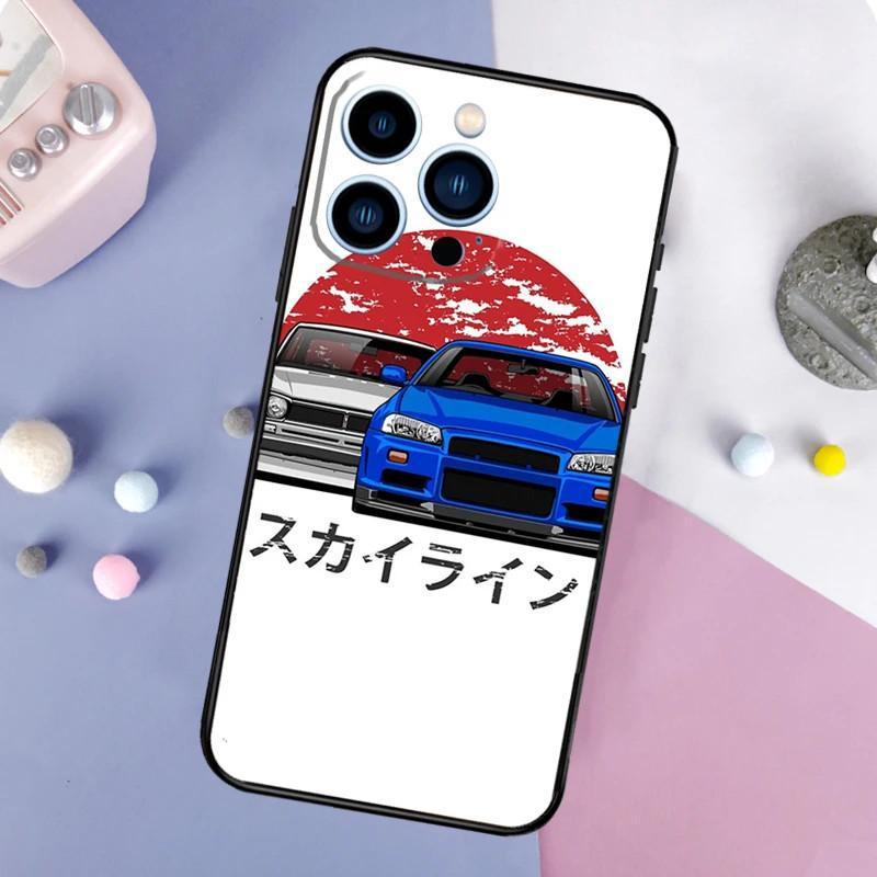 Apple Iphone15 Pro Mobile Phone Case Jdm Skyline Car Mobile Phone Case Is Painted And Anti-Drop Huawei Anti-Drop.