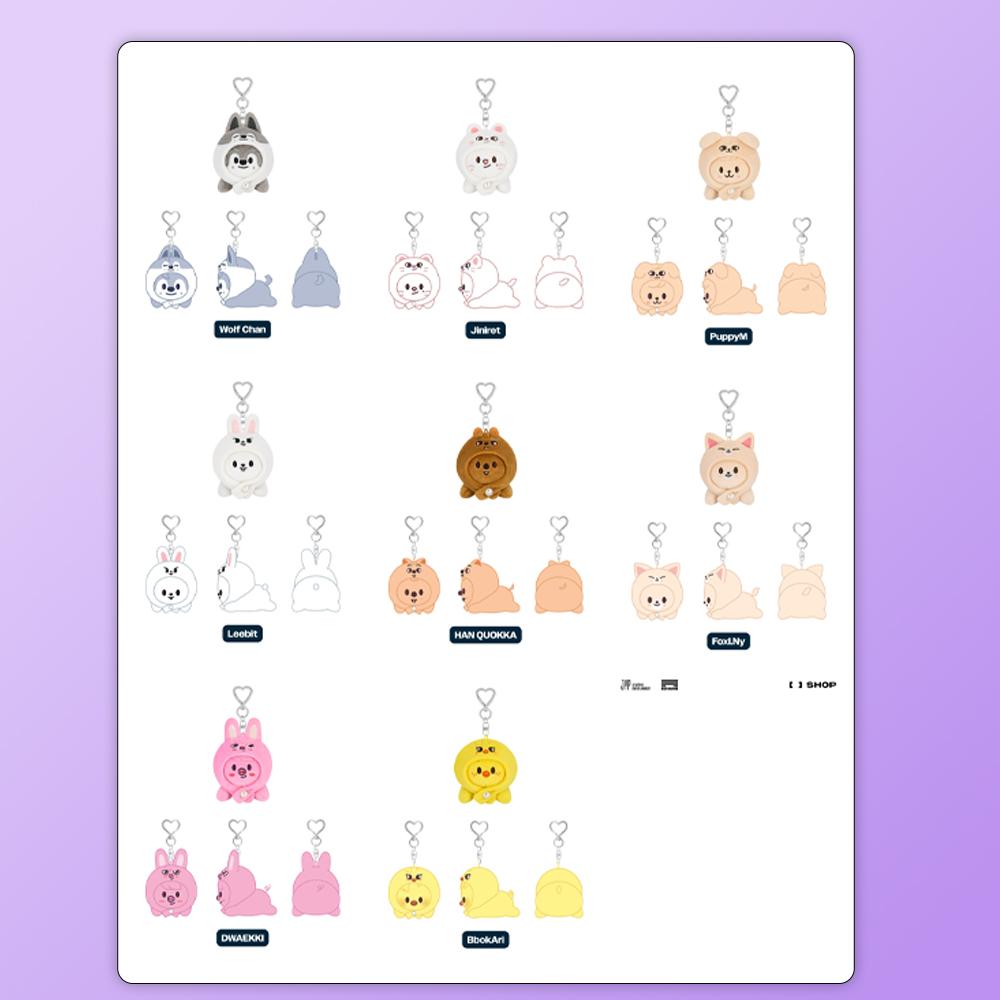 (PRE-ORDER) Stray Kids SKZOO KEYRING LYING Ver. - celebrATE (Wolf Chan/Leebit/DWAEKKI/Jiniret/HAN QUOKKA/BbokAri/PuppyM/Foxl.Ny)