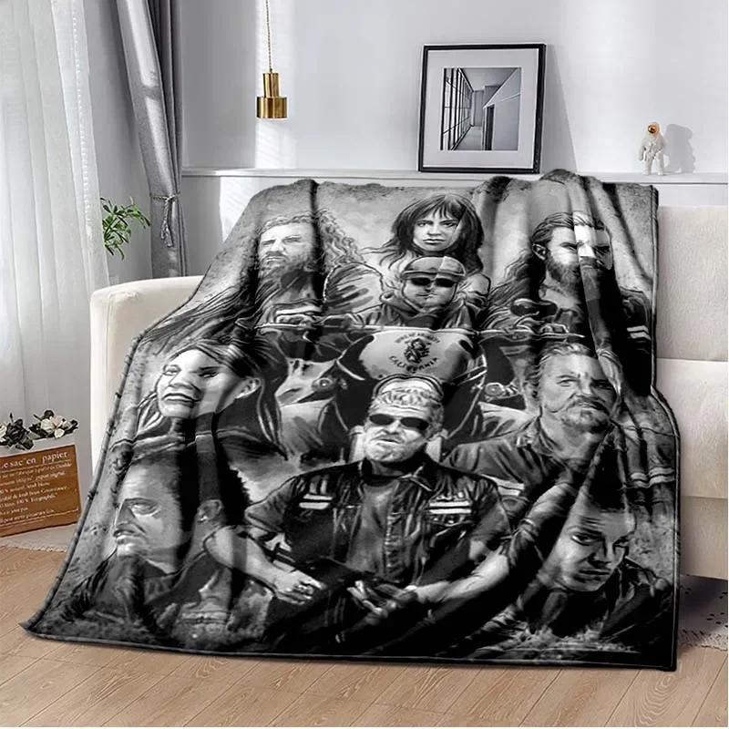Jax Teller SONS OF ANARCHY Charlie Hunnam Throw Blanket Shawl Cloak Bedroom Living Room Sofa Couverture Chaude Manta Caliente