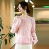 2025 Autumn/Winter Women's Embroidered Knit Wool Sweater - Round Neck, Loose Fit, Long Sleeve, Comfortable Top