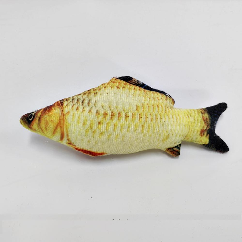 3D Fish Shaped Simulation Interactive Cat Toy Soft Plush Interactive Chew Toy for Cats Funny Teasing Doll Pet Supplies