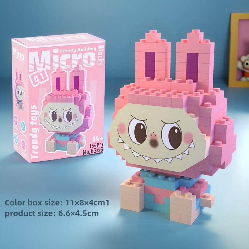 Labubu Small Particle Building Block Compatible Lego Building Block Labubu Assembled Building Block Children's Educational Toy Ornament