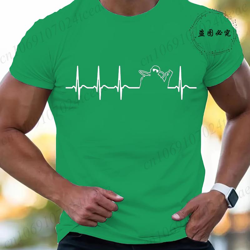 Heartbeat Scuba Diver Scuba Diving Funny Mens Tshirts Summer Short Sleeve Tee Shirts Fashion Casual Tops Men Male Clothing