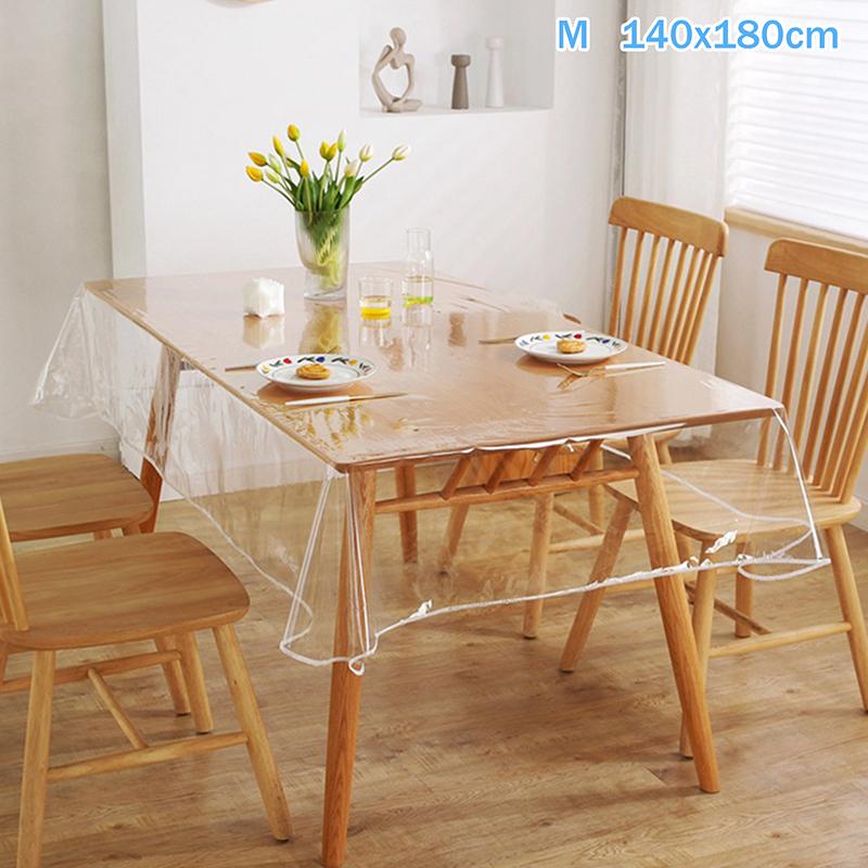 Rectangular Tablecloth Transparent Table Cloth Table Protector Heat Resistant Waterproof Oil Resistant Anti-Scratch Tablecloth