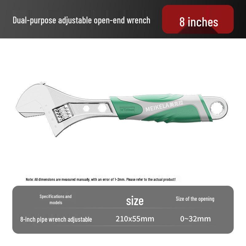 Universal Multifunctional Adjustable Wrench Set with Large Opening and Small Wrench