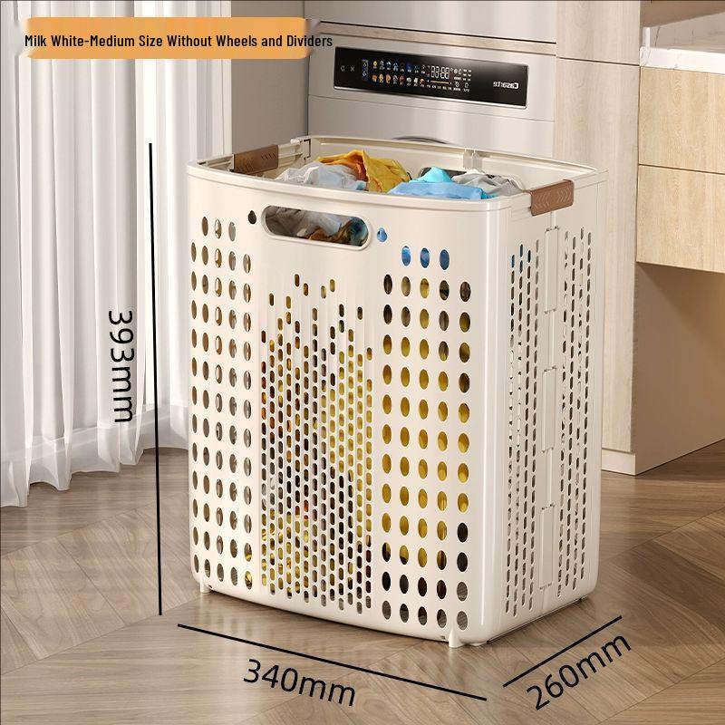 

Foldable Laundry Hamper: Large Capacity Bathroom Clothes Basket with Wheels Large