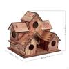 Wooden Bird House Birdhouse Courtyard Easy To Install Garden Hanging Hut Hummingbird Nest for