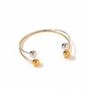 Yingtai Women's 18k Gold-Plated Stainless Steel Open Ball Ring