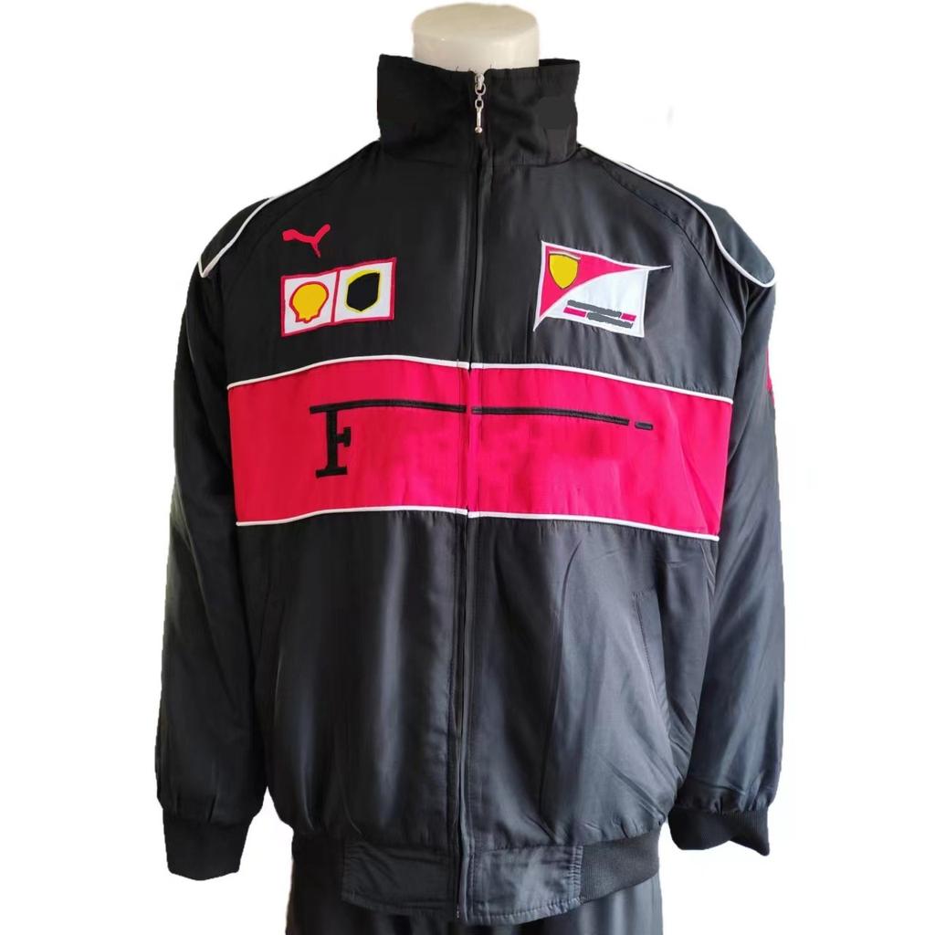 F1+jakke+French Racing Jacket Fullt brodert Raleigh-jakke Racing bomullsjakke