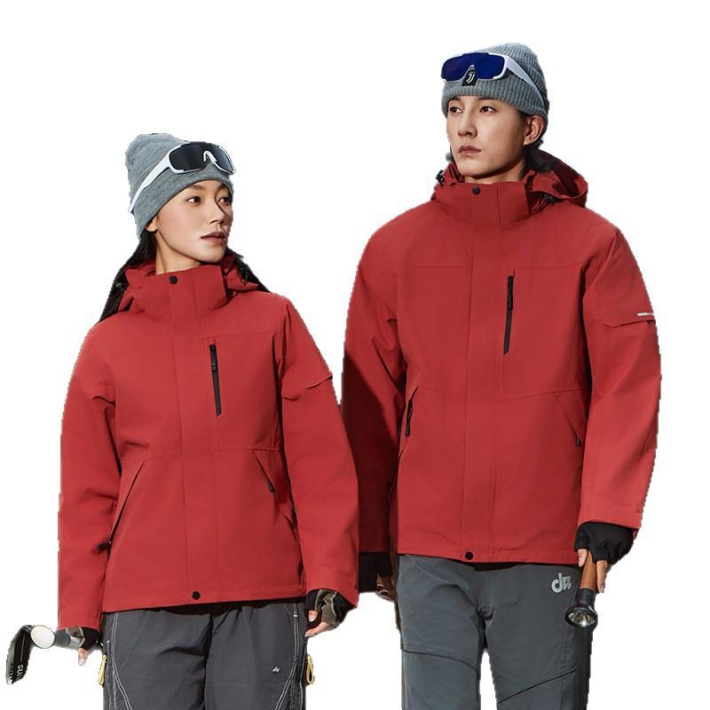 Men Women 3-in-1 Waterproof Windproof Hiking Jacket With Removable Fleece Liner Full Seam Taped Outdoor Shell
