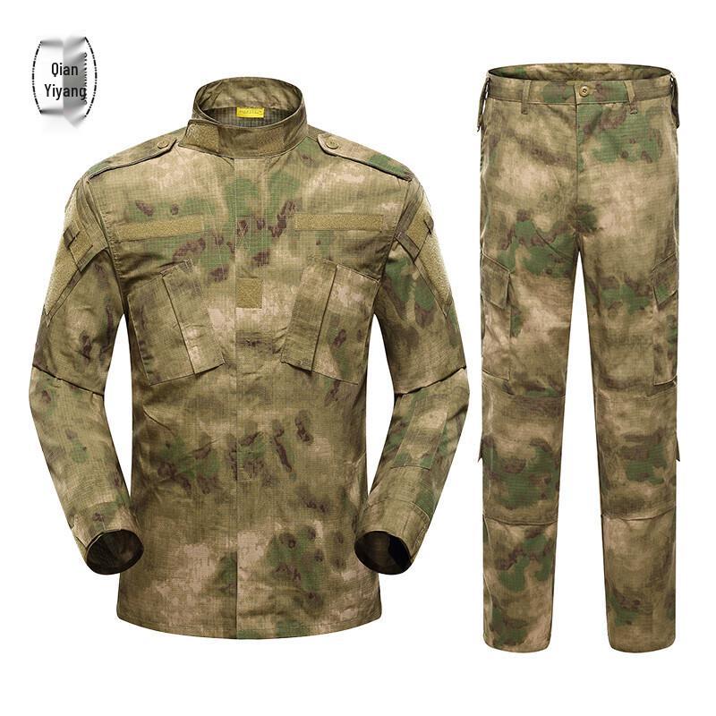 QIANYIYANG Men's Camouflage Tactical Training Suit Set