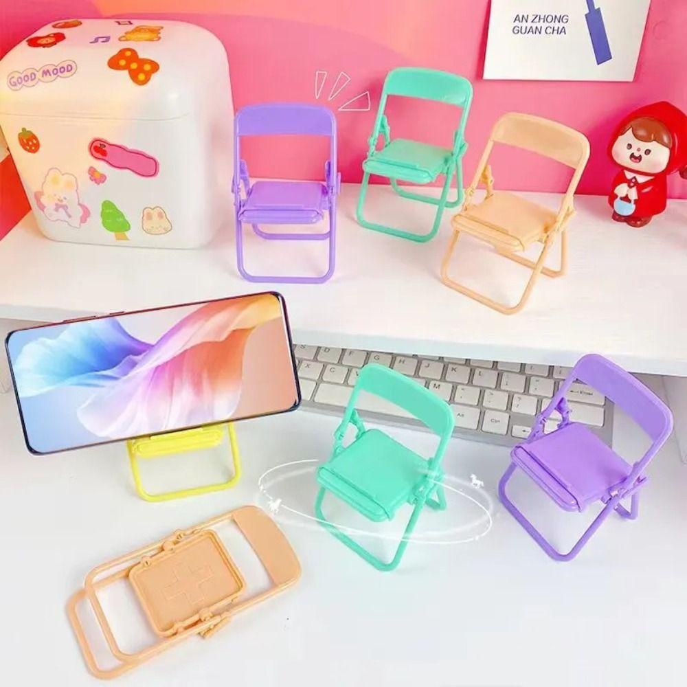 Plastic Mini Chair Phone Stand ABS Mini Phone Holder Creative Mobile Phone Holder  Phone