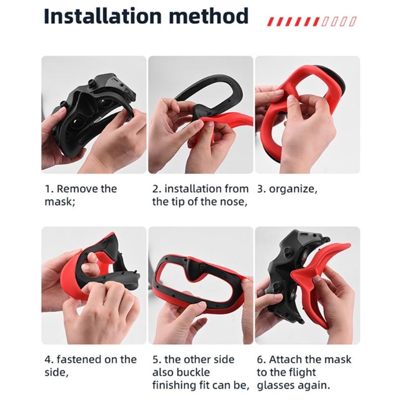 Silicone Anti-Sweat Face Eye Pad Cover Pressure-relieving Head Strap Headband for DJI Avata FPV Headset Accessories