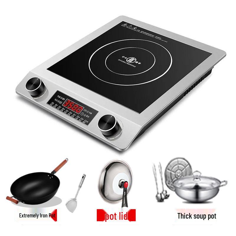 International 3500W Induction Cooker, 110V, EU/UK/US Standards, Commercial Flat and Concave Design