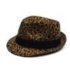 Autumn and Winter New European and American Leopard Print Top Hat Stage Performance Hat Men and Women British Versatile Windproof Jazz Hat Trend