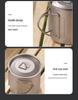 Pure Titanium Double-Layer Camping Mug with Foldable Handle and Lid