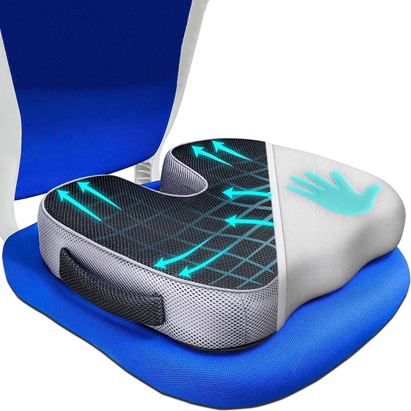 

Cushion Non Slip Orthopedic Memory Foam Prostate Cushion for Tailbone Sciaticaback Pain Relief Comfort Chair Car Seat чорний