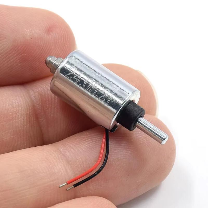 1 stk DIY Fingeravtrykkslås DC 7.4V 9V 12V Mini Rund 10mm Sylinder Suge Skyv-Trekk Type Lineær Solenoid Elektromagnet