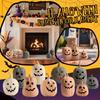 Holiday Decor Cushaw Scene Layout Home Decoration With Light Strip (Without Battery)