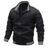 Spring New Men's Jacket Sports Solid Color Stand Collar Jacket Men's Casual Stand Collar Top Fashion