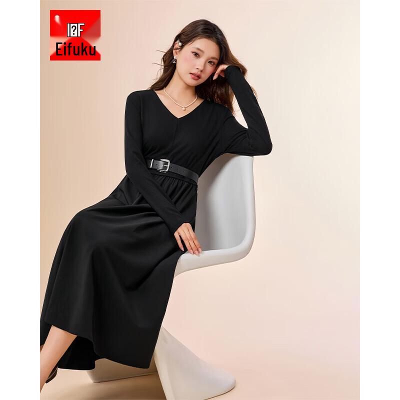 

IEF Women s V-Neck A-Line Midi Dress L