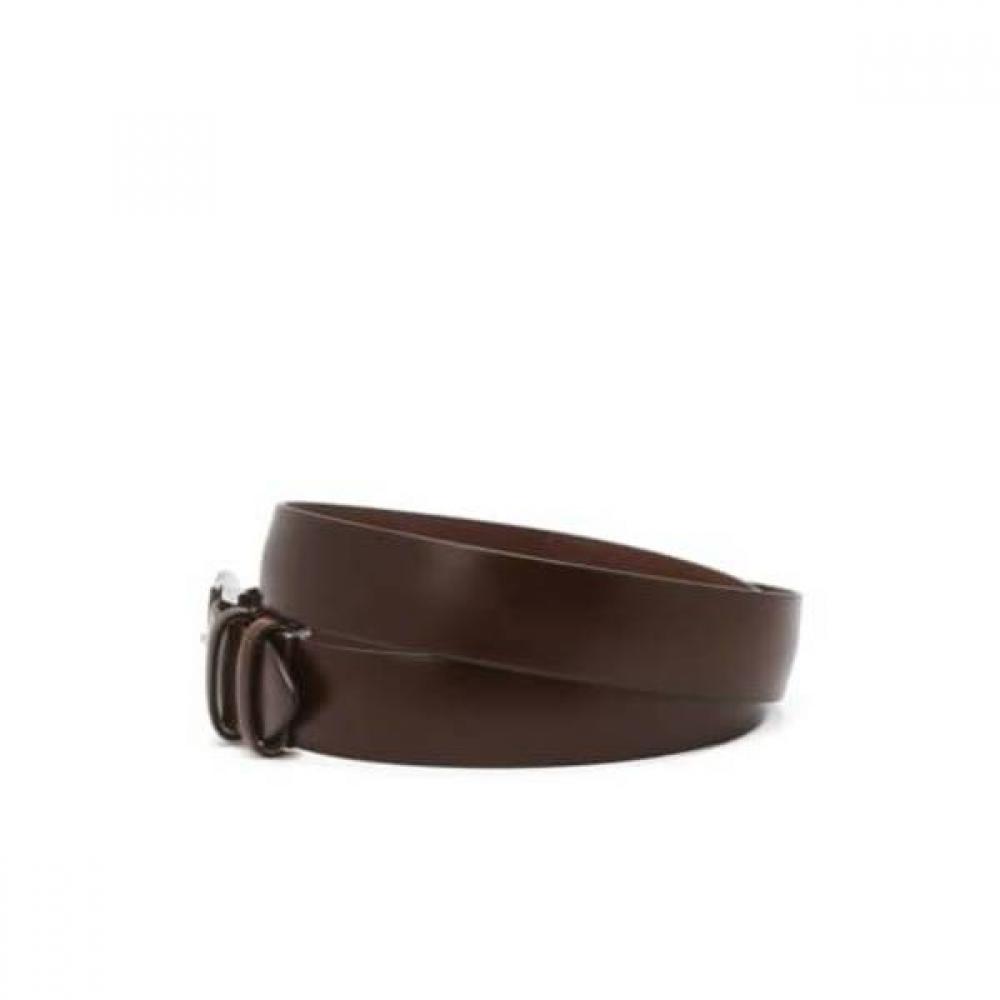 Daks Italy Deep Brown Full Grain Leather Belt Dbbe6f605bk