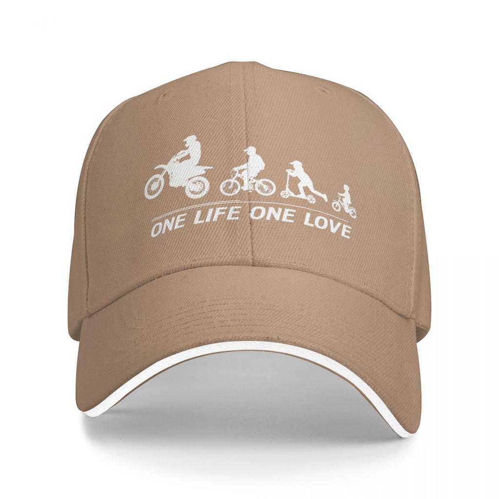 Dirt Bike Motocross Motor Sport One Life One Love Moto Dad Hats Pure Color Women's Hat Windproof Baseball Caps Peaked Cap