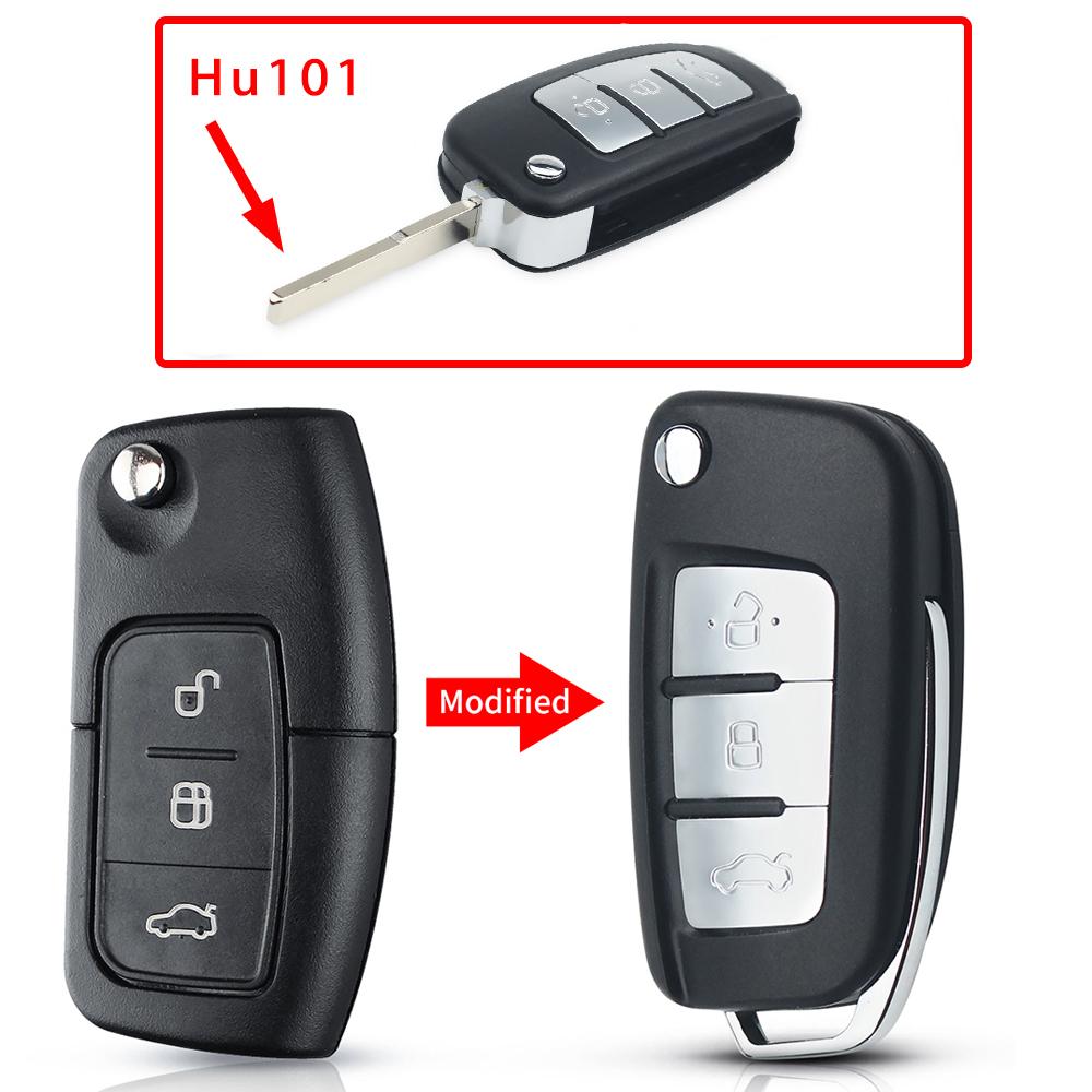KEYYOU 3 Buttons Modified Flip Folding Remote Control Car Key Shell For Ford Focus 2 3 Mondeo Fiesta Galaxy C-MAX Key Fob Case
