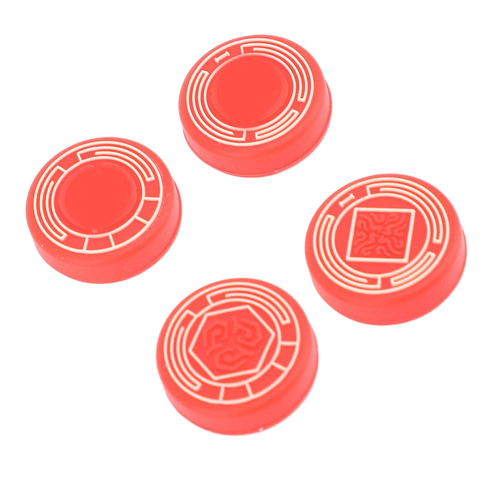 

Набор из 4 накладок на стики для большого пальца Силиконовые аналоговые накладки на стики Набор колпачков для джойстика Накладки на стики для большого пальца для Switch красный