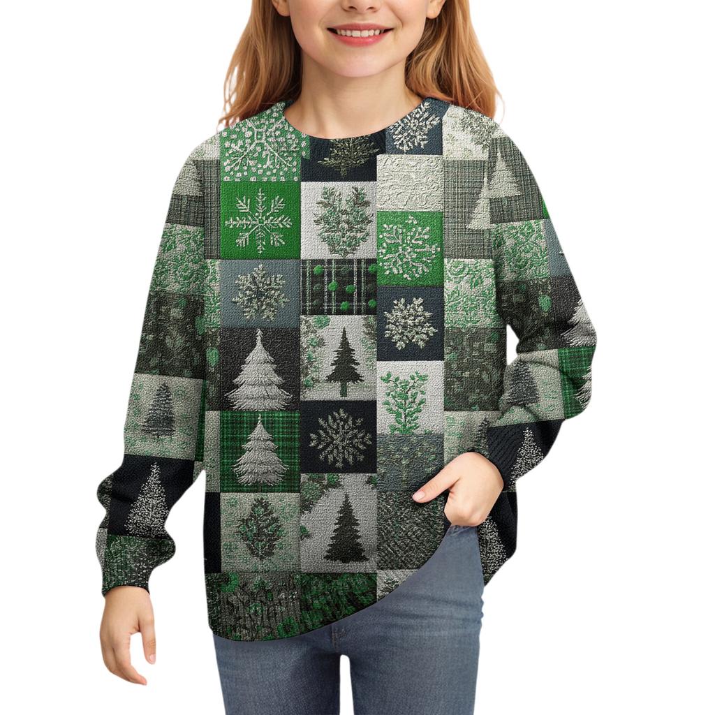 Christmas Day Sweatshirts For Children Boys And Girls Knit Sweater Cute Shirt Fall Crewneck Pullover Tops