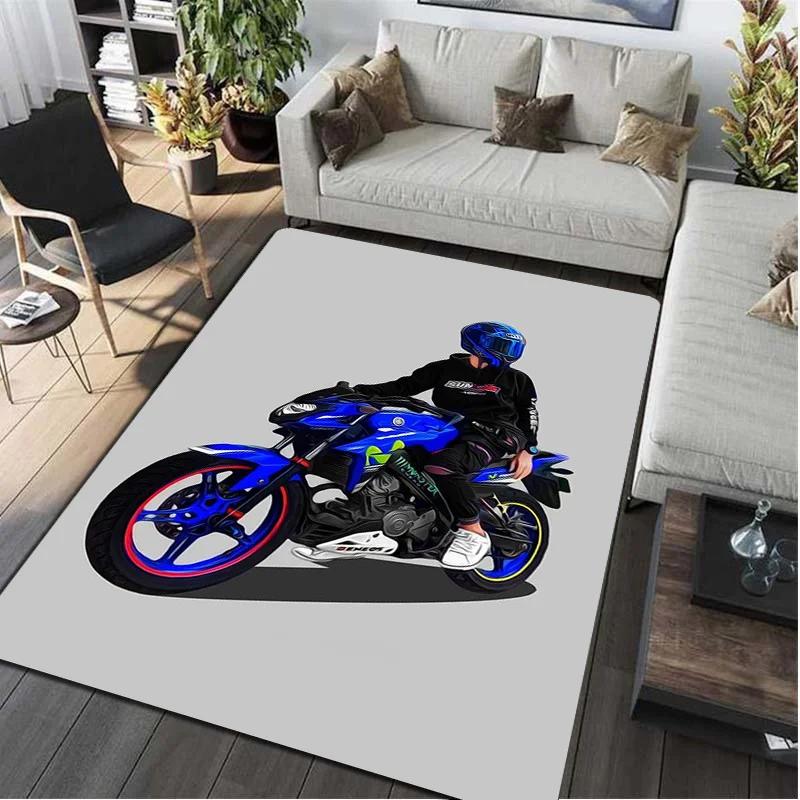 Motorcycle Motorbike Rider Carpet Area Rug Mat Floor Doormat Sofa Entracne Rugs for Living Room Bedroom Playroom Dropshipping