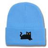 Cute Embroidered Cat Knitted Hat Warm Winter Caps Cute Knit Beanies  Winter