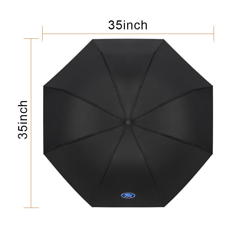 Folding Automatic Umbrella Rain Car Large Business 3Folding Umbrellas For Ford F150 Focus Ranger Fiesta Transit Mustang Mondeo MK2 MK3 Fusion