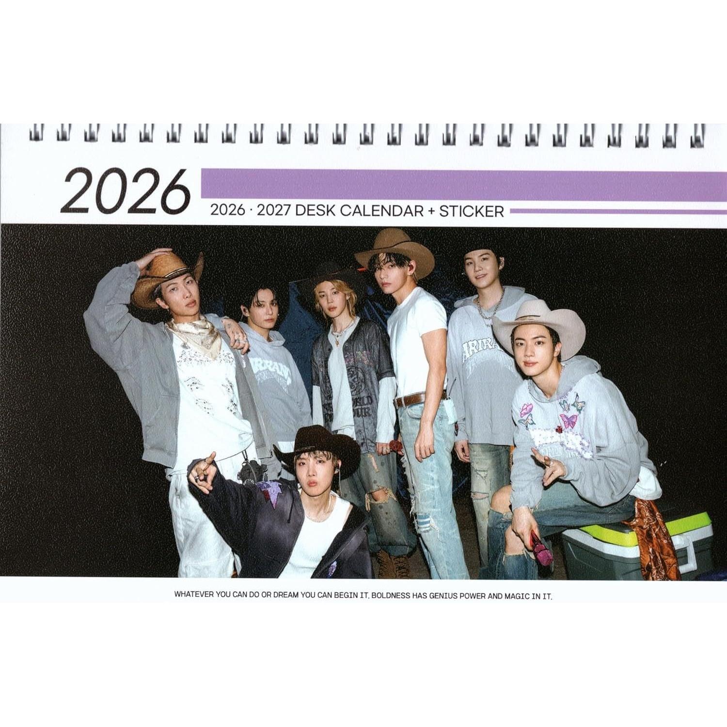 BTS Goods Desk Calendar (Photo Collection Calendar) Years) + Sticker Seal 12 Piece Set
