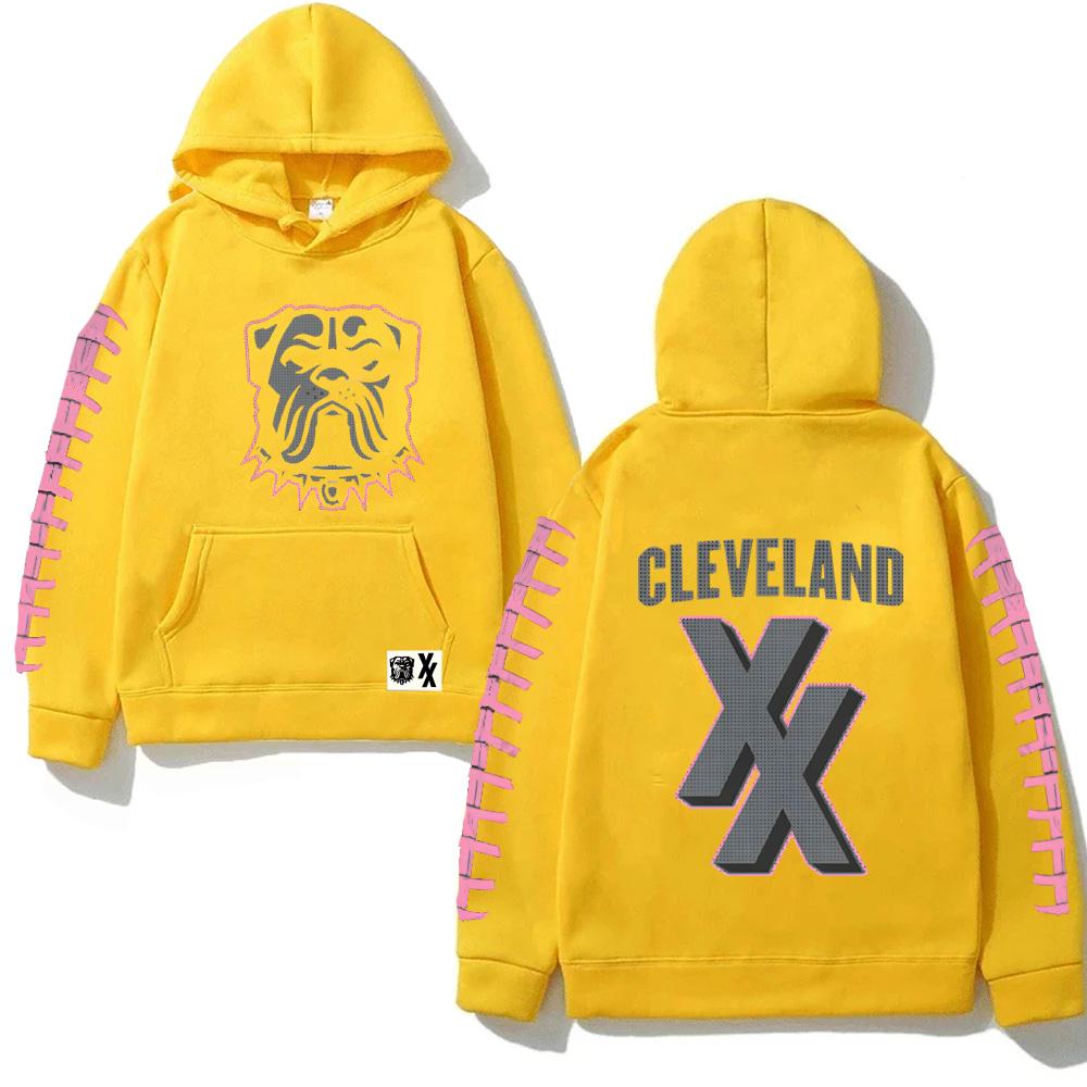 Felpa con cappuccio a maniche lunghe Mgk X Cleveland Browns per Autunno/Inverno Nuove Felpe Grunge Abbigliamento a maniche lunghe Felpe con cappuccio