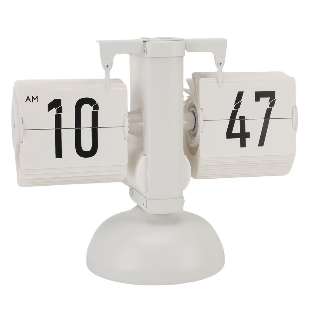 Flip Desk Clock 12 Hours Vintage Minimalist Digital Display Battery Operated Automatic Mechanical